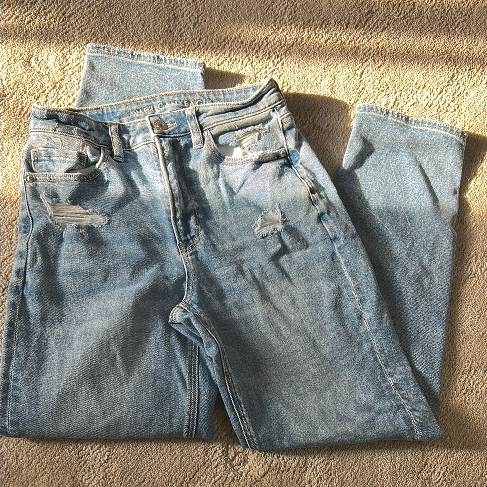 American Eagle Blue Distressed Jeans